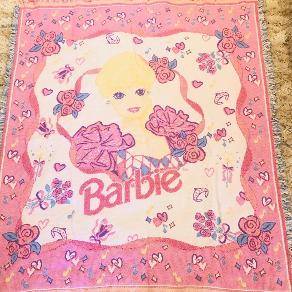 Vintage 90s Barbie Tapestry blanket